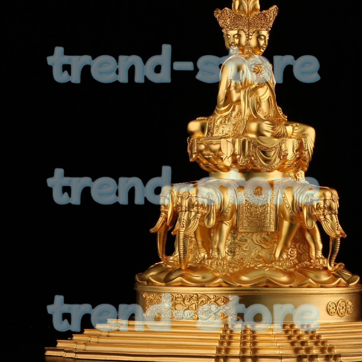 普賢菩薩 騎象像(辰・巳年生まれ) 合金製仏像 (高さ26cm×巾16.8cm) 厄除け十二支守り本尊・守護仏拍卖