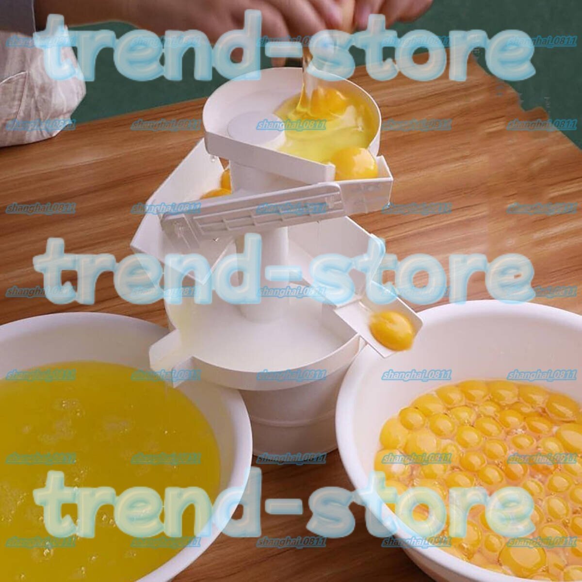 卵分離器、卵トレイとバッフルデザインを備えた卵黄と卵白フィルター、自由に調整可能なカラムと500-800個/時間の出力、3Sクイック徹底拍卖