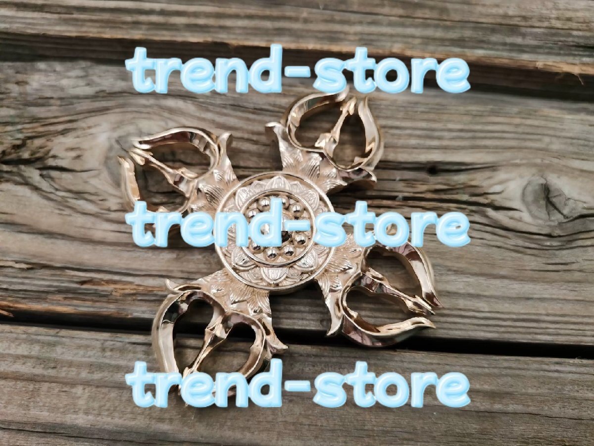 真言宗 密教法具 寺院仏具 羯魔杵 仏具 銅製 磨き仕上げ 10*10cm拍卖