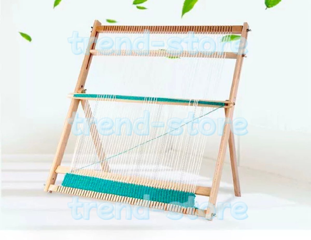 DIY ウール紡績機、木製取り外し可能な手織り機、教育、DIY、初心者、子供用のポータブルタペストリー編み機拍卖