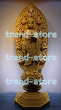 珍品 桧木製 薬師如来 置物 木彫 仏像 美術品 彫刻拍卖