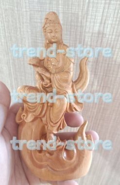 稀少珍品 木製仏像 自在観音 観音菩薩 観音菩薩像 美術工芸品 彫刻工芸品拍卖