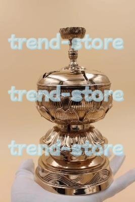 極上品 大悲香炉 密教法具 寺院仏具 銅製 磨き仕上げ 高さ21cm拍卖