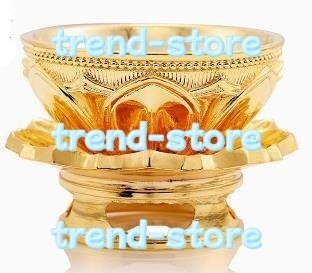 密教法具 ★ 上等品 鍬彫仕様 大々型 六器一組 真鍮製磨き仕上げ拍卖