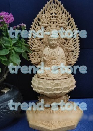 珍品 観音菩薩 木工細工 稀少珍品 精密彫刻 木彫仏教 仏師で仕上げ品拍卖