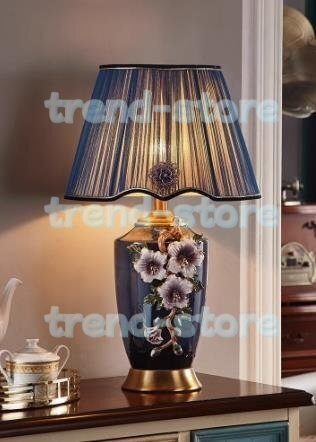 エナメルセラミック照明スタンドライト テーブルランプ デスクライト 高級陶器卓上ステンド 卓上ランプ拍卖