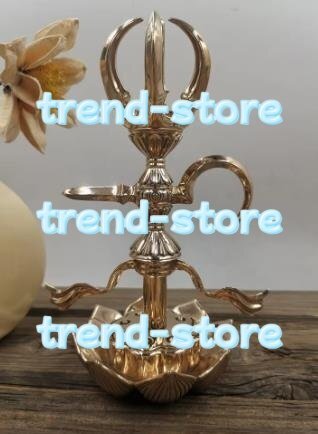 密教法具 金剛鉤 愛染明王金剛鉤 降魔杵 五鈷金剛鉤 寺院仏具 銅製法器 チベット寺院仏具 手道具体型 高さ18cm拍卖