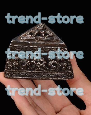 密教法具 小型 金剛杵台座 鉄汎用台座 金属 古色 チベット密教 法器 (高さ4cm×巾7cm)拍卖