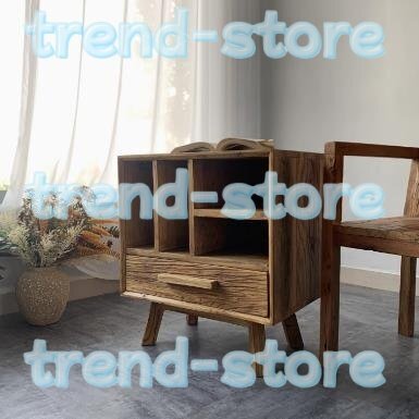 木 天然木 ベッドサイドテーブル 木製 ソファーサイドテーブル 収納付き 引き出し サイドチェスト ナイトテーブル拍卖
