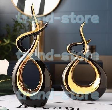 新入荷★極美品オブジェ 置物 2Pセット モダン アート 装飾品 芸術品 インテリア 雑貨 おしゃれ リビング 玄関 寝室拍卖