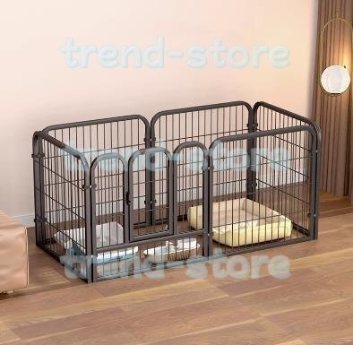 ペット用フェンス ドア付室内 広いケージ 犬 猫 うさぎ ウサギ 動物 飼育 プレイサークル バリアゲート 140*70*80拍卖