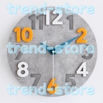 壁掛け時計 現代の 3d 壁時計木製時計機構アートサイレント高級時計壁の家の装飾のリビングルームの時計 大画面表示 38CM拍卖