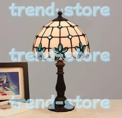 新品◆ステンドランプ ステンドグラス アンティーク 花柄 レトロな雰囲気 室内装飾 ティファニー 照明 テーブルスタンド拍卖