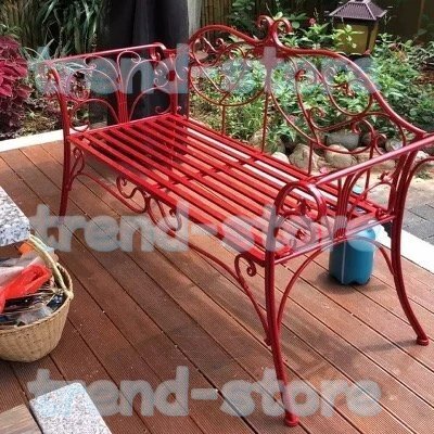 屋外ベンチ - 鋳鉄スチールフレームガーデンベンチパティオ家具チェア屋外ベンチ花柄背もたれ、公園、庭、ポーチ用スラットシート拍卖