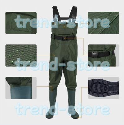 Goture Bootfoot 胸シギ通気性 & 100% 防水ウェイダーと調整ベルト & 防水ケース用/ 狩猟拍卖