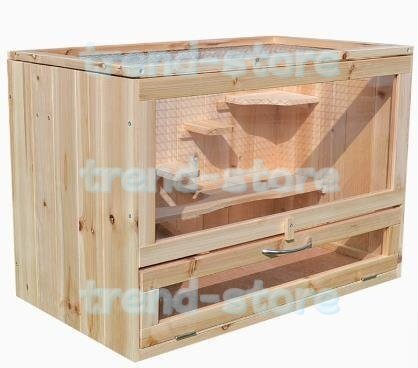 透明なドア 別荘 ペットケージ 飼育ケージ 屋外 庭用 小動物ケージ ハムスター となりのトトロ リス 転倒防止拍卖