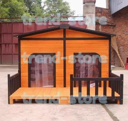 通気性の良い 水洗いできます ドッグハウス ペットハウス おしゃれな犬 室外 屋外 木製 大型犬用 135*141*101cm拍卖