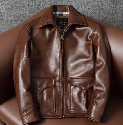 高級品■メンズ 革ジャン 最上級 牛革 レザージャケット バイクウエア オートバイ ライダース ブルゾン オイルレザー 本革 S~5XL拍卖