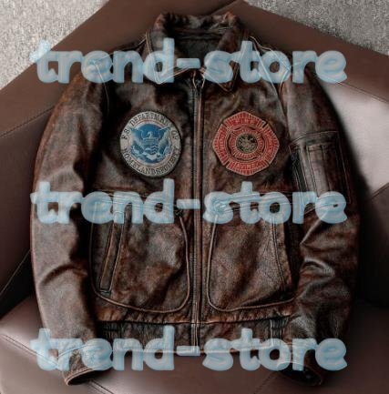 レザージャケット シングルライダース 牛革 カウハイド ジャン メンズファッション バイクレザー アメカジ レトロ拍卖