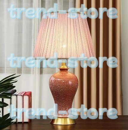 極美品★高級感溢れる エナメルセラミック照明スタンドライト デスクライト 高級陶器卓上ステンド 卓上ランプ拍卖