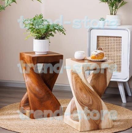 極上品★スツール 花台 木製 おしゃれ 椅子 玄関 ベッドサイド ソファサイド コンパクト シンプル ナチュラル拍卖