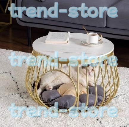 サイドテーブル 別荘 丸形 卓 猫小屋 ナイトテーブル リビング用テーブル 北欧 コーヒーテーブル拍卖