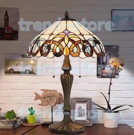 特売!高品質☆卓上スタンド 豪華テーブルランプ 卓上照明 ガラス工芸スタンド E07拍卖