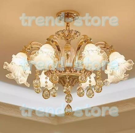 シャンデリア 欧米風 水晶ライト おしゃれ照明器具 10灯 応接間 お部屋 レストラン拍卖