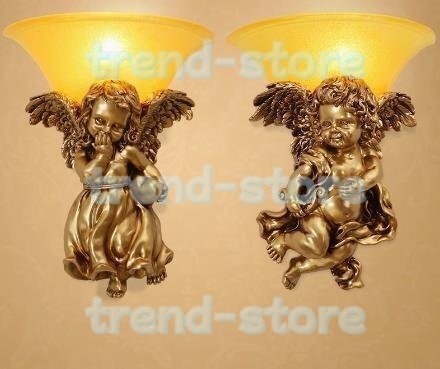 極美品★天使 壁掛け照明 ブラケットライト 壁掛け灯.玄関照明 間接照明 インテリア照明 (2点セット)拍卖