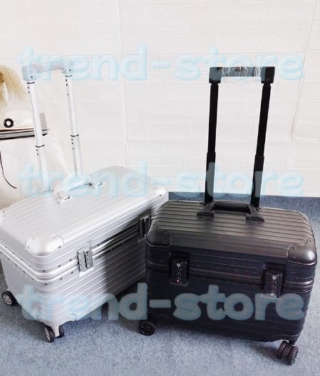 アルミスーツケース 17インチ 小型 機内持ち込み アルミトランク キャリーバッグ 旅行用品 TSAロック キャリーケース ブラック U213拍卖
