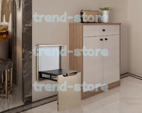 折りたたみ式の目に見えない靴交換シート、壁に取り付けられたアルミニウム合金の取り外し可能なシャワースツール、耐荷重300KG champagne拍卖