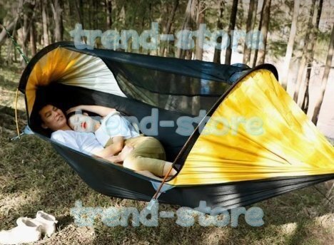 人気★ハンモックテント 蚊帳付き 1~2人用 キャンピングハンモック 蚊帳 パラシュート生地 超軽量 通気性 耐荷重200KG 収納袋付き 270*140c拍卖