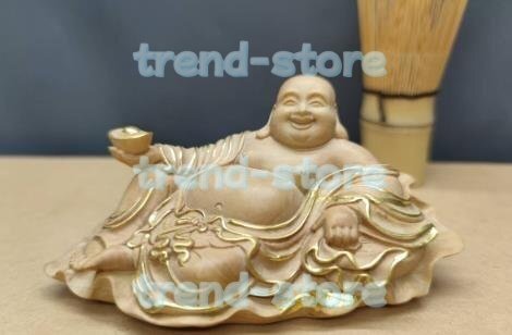 開運 招福 七福神 布袋様 布袋尊 木彫 置物 細密彫刻 仏教美術 縁起物 風水 拍卖