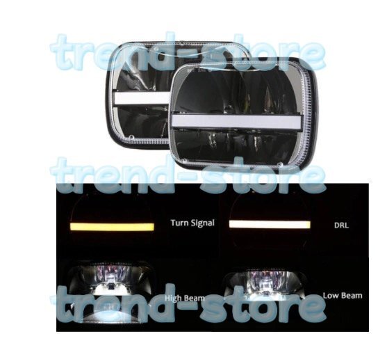 DRL/ウィンカー付! LED ヘッドライト S13 180SX SW20 AE86 KP61 JZA70 プラド ハイラックス FC3S マフラー インタークーラー SR20 角型角目拍卖