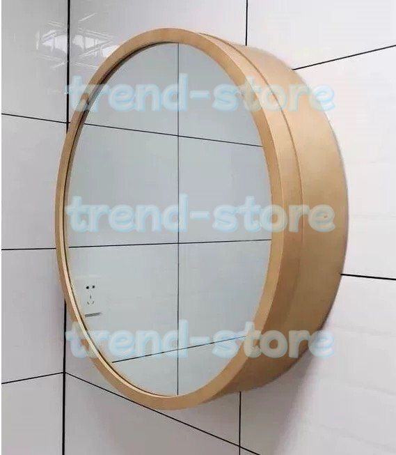 丸壁鏡、バスルームミラーキャビネット、壁掛け多層薬キャビネット、大容量ロッカー 壁掛け (50cm)拍卖