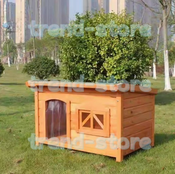 豪華別荘 別荘 丈夫 ペットハウス 犬舎 犬小屋 ハウス おうち 屋外 野外 庭用 通気性 耐磨耗 組立 メタセコイア洗濯時に取り外し可能 ドア拍卖