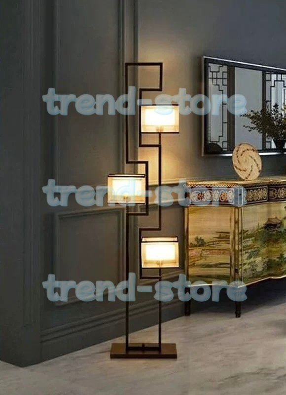 ヴィンテージ フロアスタンド スタンドライト 3灯 垂直スタンドランプ フロアライト 照明器具 間接照明拍卖