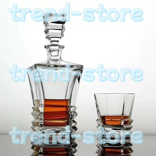800ml ウイスキーデカンタ クラシック 酒デキャンタ ヴィンテージ風 ワイン ブランデー?鉛フリー デカンタ クリア クリスタルデカンタ拍卖
