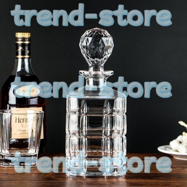 800ml ウイスキーデカンタ ブランデー鉛フリー 酒デキャンタ ヴィンテージ風 ワイン デカンタ ガラスデカンタ クリスタルデカンタ拍卖