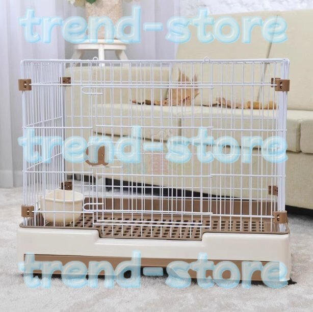 700L ルームケージ ルームケージ ブラウン 小型犬向け フルオープンタイプ キャスター付き 天面オープンミルキーブラウン拍卖