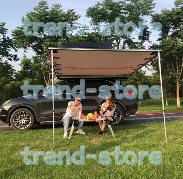 実用★ 便利グッズ アルミ合金製 サイドオーニング カーサイドオーニング オーニングテント カーサイドタープ 汎用 屋根 収納式 F1255拍卖