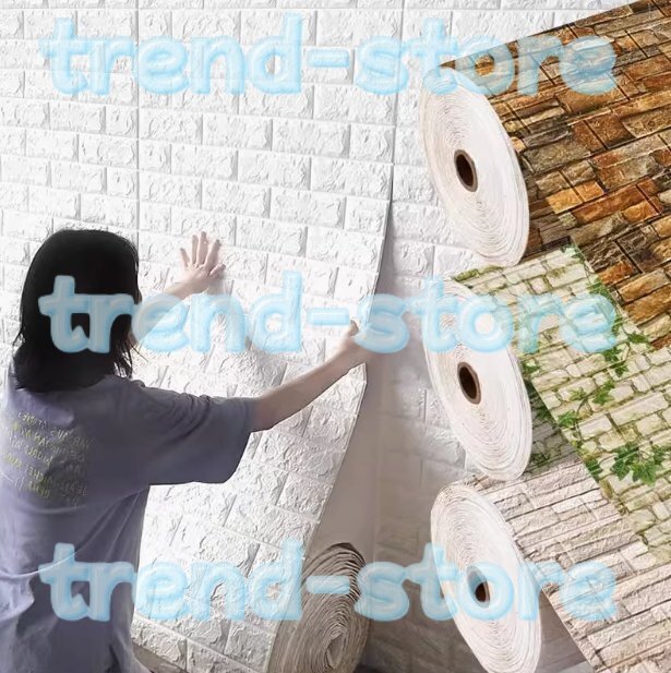 人気推薦 壁紙シール 防音シート 3D レンガ シール 幅70cm 全長20m 自己粘着 防水 断熱 リメイクシート 立体 軽量 クッションブリック D235拍卖