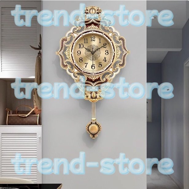 銅製 壁掛け時計 振り子時計 アメリカ式 別荘 ミュート 家庭用 応接間 超ユニック拍卖