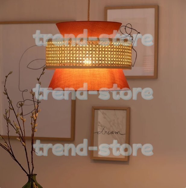 籐織シャンデリア中国風ペンダントライトパーソナリティレストラン籐天井照明器具茶屋屋内吊り下げライトキッチンアイランドダイニングル拍卖