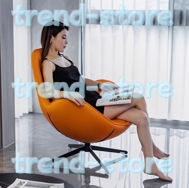 人気ソファーチェア おしゃれ ソファー 1人掛け ソファ 本革 リビングソファ 北欧のミニマルデザイナー回転家具リビングルーム ラウンジソ拍卖