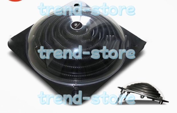 ドーム型ソーラーパワープールヒーター、スタンドとホースコネクター付きコンタープール加熱コイル、地下プールウォーマー機器拍卖