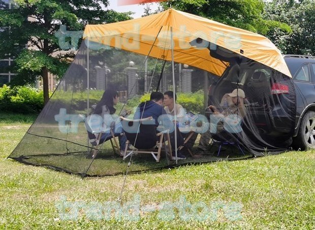 実用品★カーサイドタープ 車 さまざまな タープ サイド キャンプ カーオーニングサンシェルター防雨性 ガーゼ付き防水 SUVトランクテント拍卖