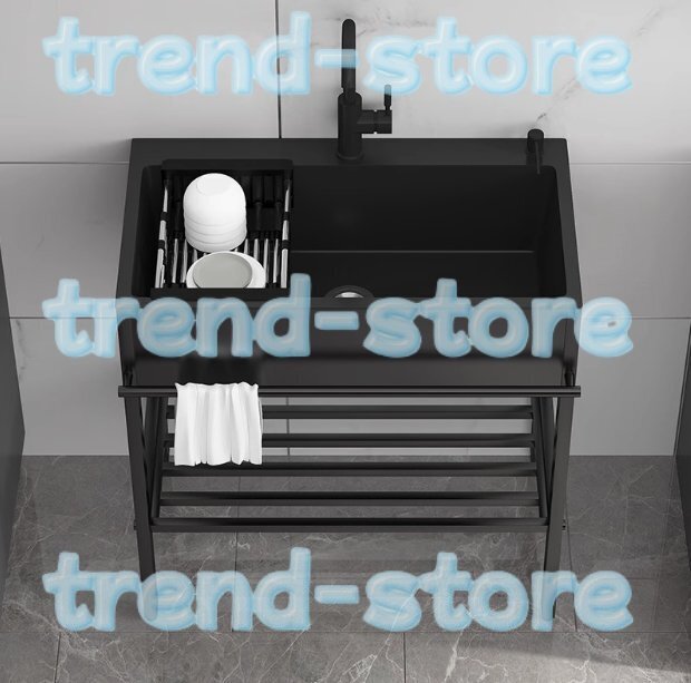 黒流し台 屋外シンク流し台 キッチンシンク シンク アウトドア ガーデンシンク 大容量自立型シンク 業務用厨房簡易流し台 屋外流し台 洗面拍卖