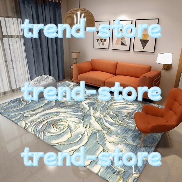 160cm*230cmレトロ アメリカ式 寝室 カーペット玄関マット 滑り止め付 家庭用カーペット拍卖