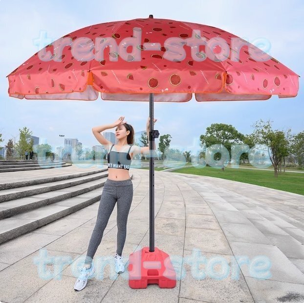 店長特選 ガーデンパラソル ビーチ フィッシング パラソル 260cm 折りたたみ 撥水加工 日除け アウトドア キャンプ ベランダ BBQ F1041拍卖